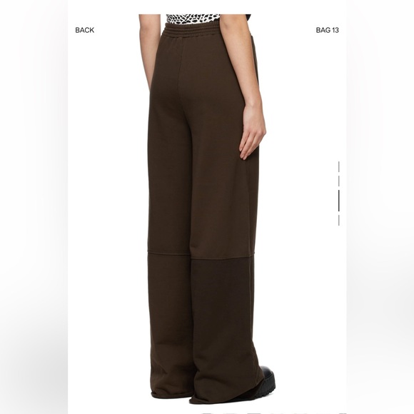 Maison Martin Margiela Pants - Maison Margiela Brown Wide Leg Sweatpants